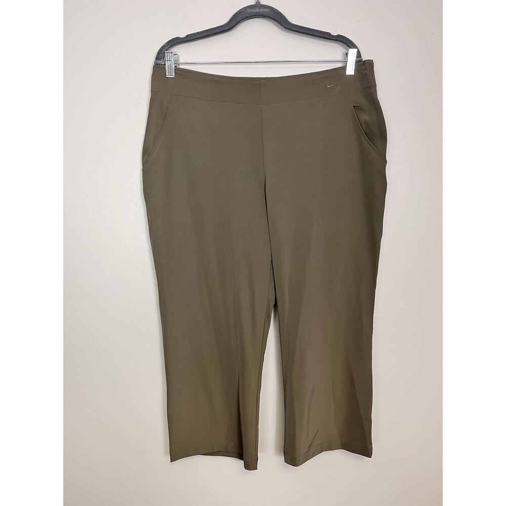 NWT Nike Golf Women’s Brown Tan Capri Tour Performance Dri-Fit Pants Size 16 XL